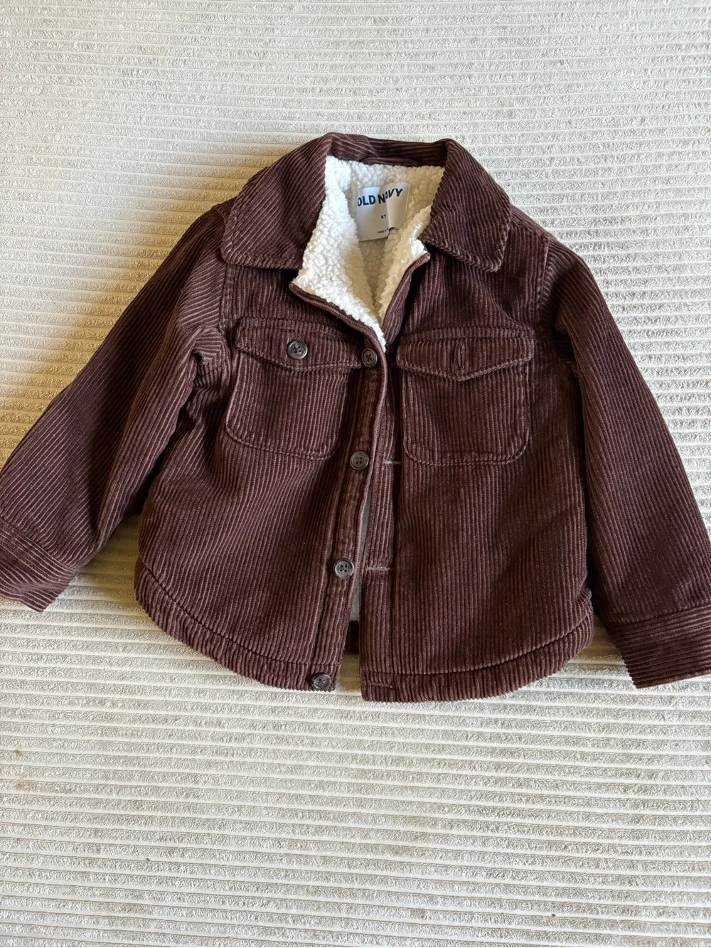 Old Navy Brown Corduroy Sherpa-Lined Kids Jacket
